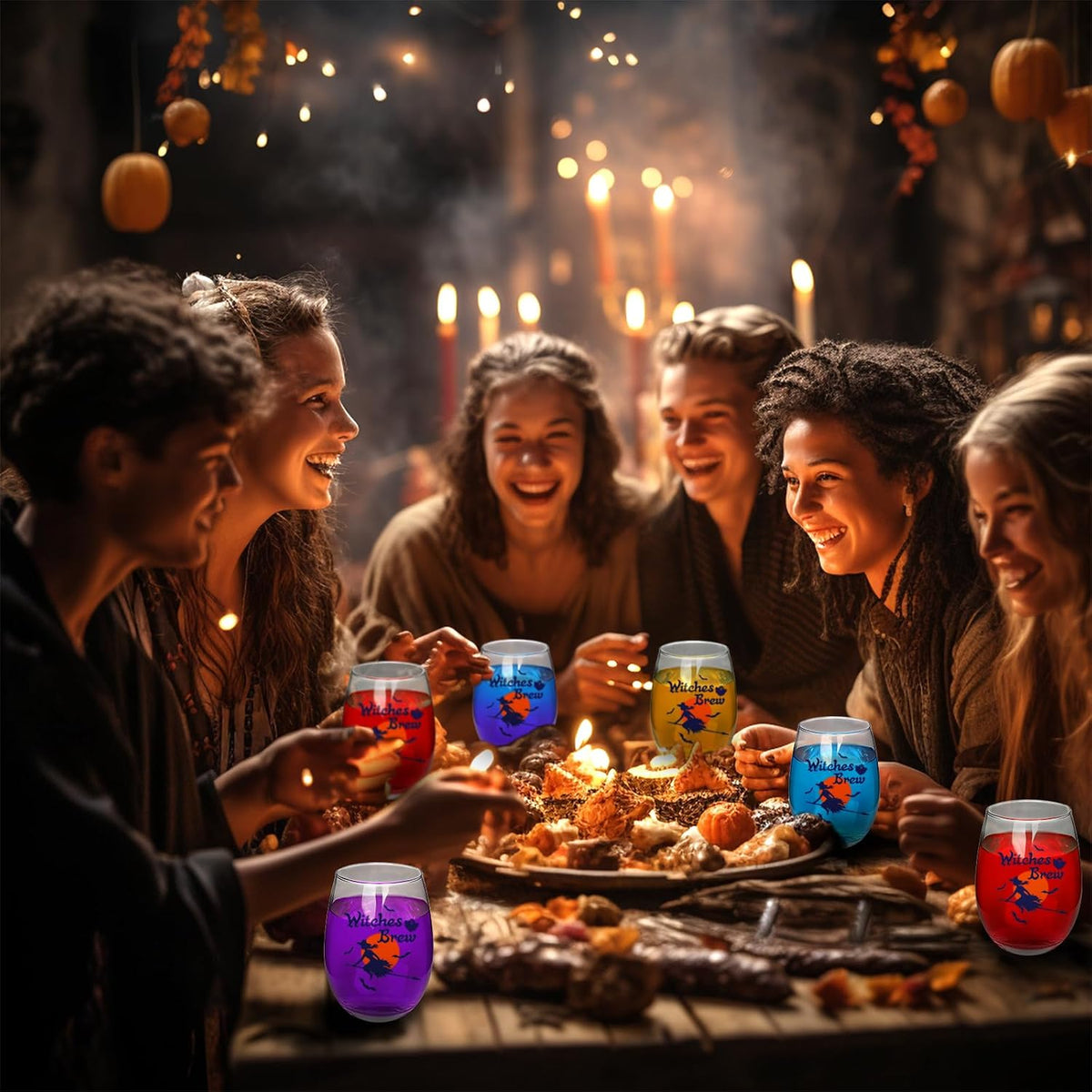 Witches Brew Halloween Stemless Wine Glass - 18 oz - product image 6