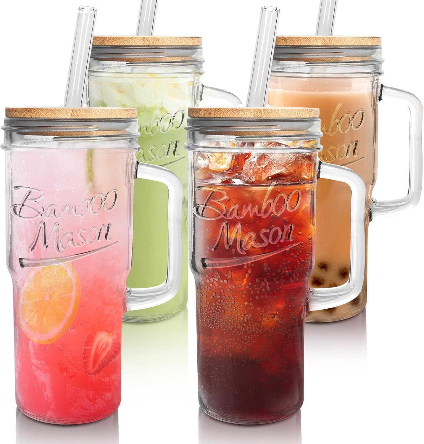 Bamboo Mason Jar with Handle - 24 oz product image 10