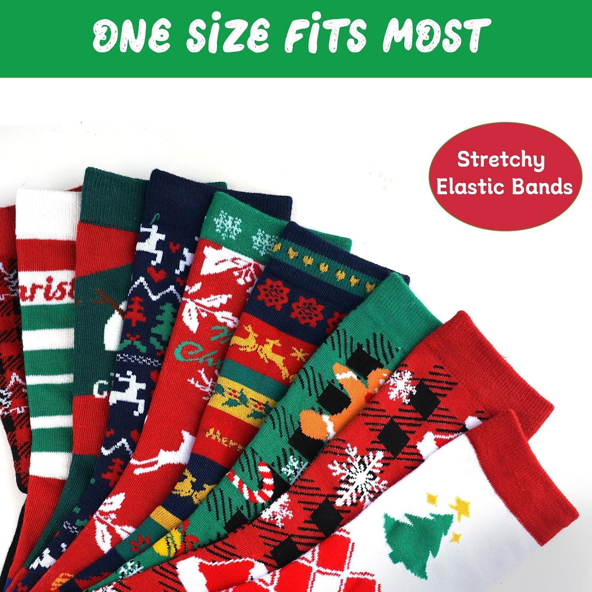 ANOTION Christmas Socks Advent Calendar for Men - 12 Pairs - product view 7