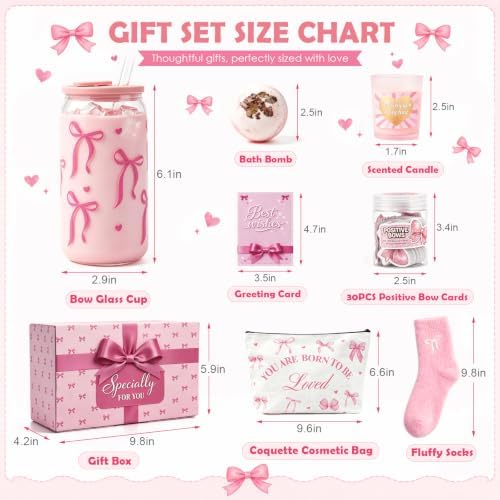Pink Bow Self-Care Gift Basket for Women - image 10