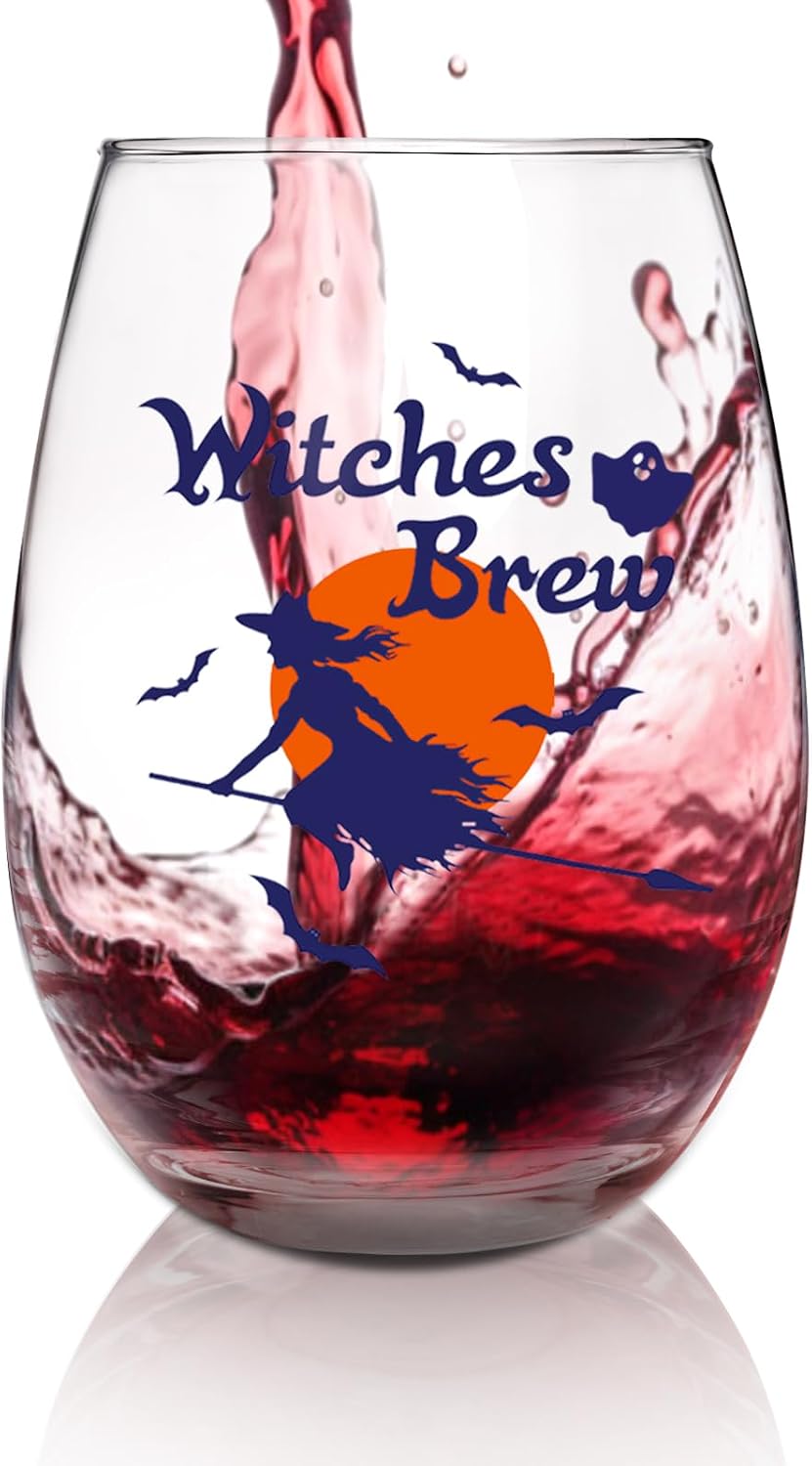 Witches Brew Halloween Stemless Wine Glass - 18 oz - product image 3