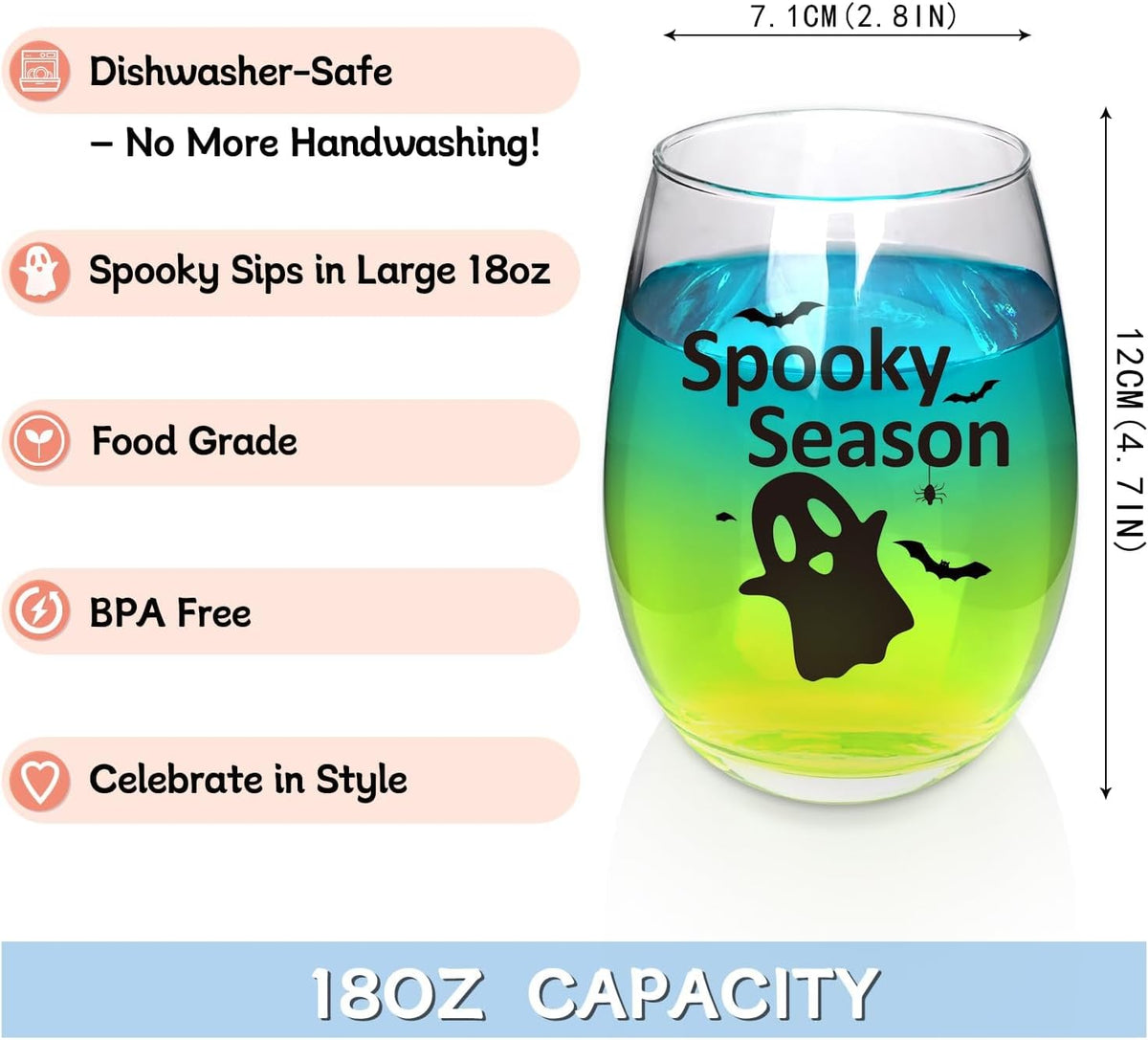Spooky Season Ghost Halloween Stemless Wine Glass - 18 oz - product image 2