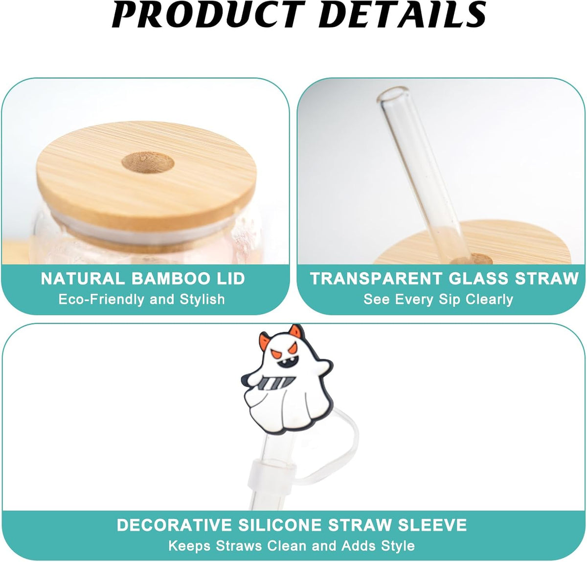 Color Changing Orange Ghost Glass Cup - 18 oz - product image 7