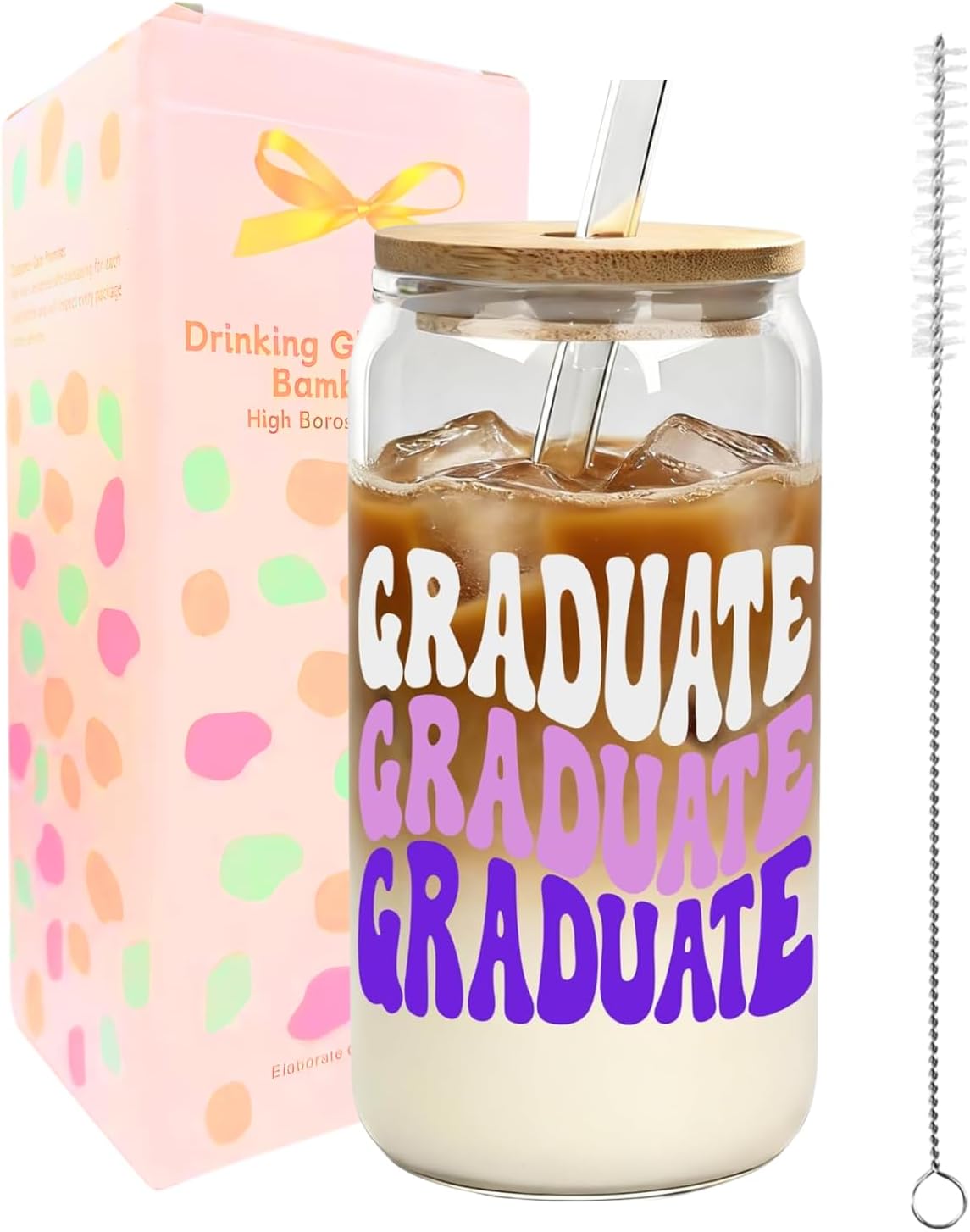 Graduation Glass Cup - 18 oz product image 1