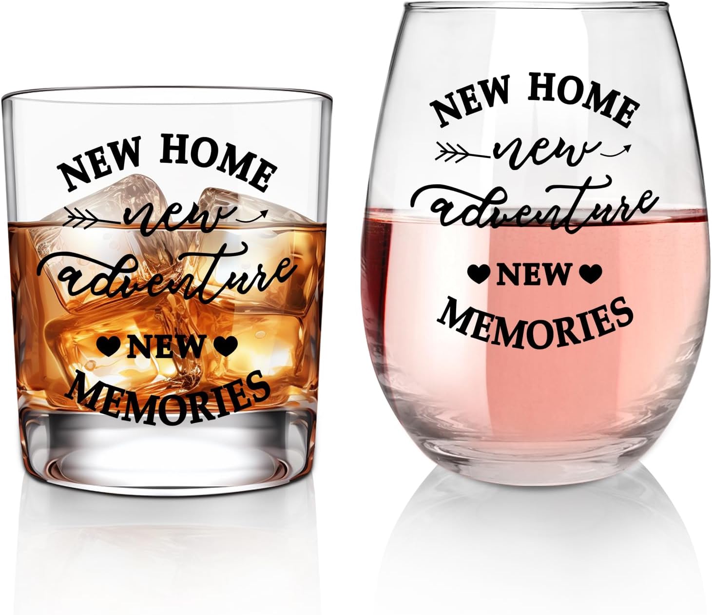 B0CLGNC6R1|New Home wine and whiskey glass gift set|image-1