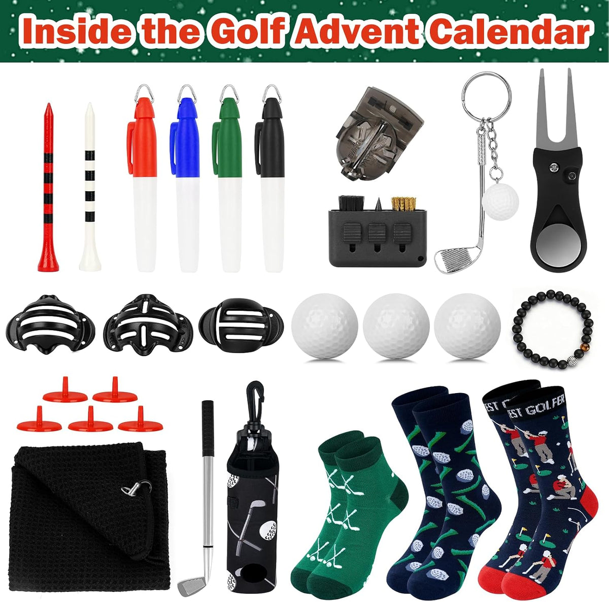 ONEHAUS Green Golf Advent Calendar - 24 Days - product view 2