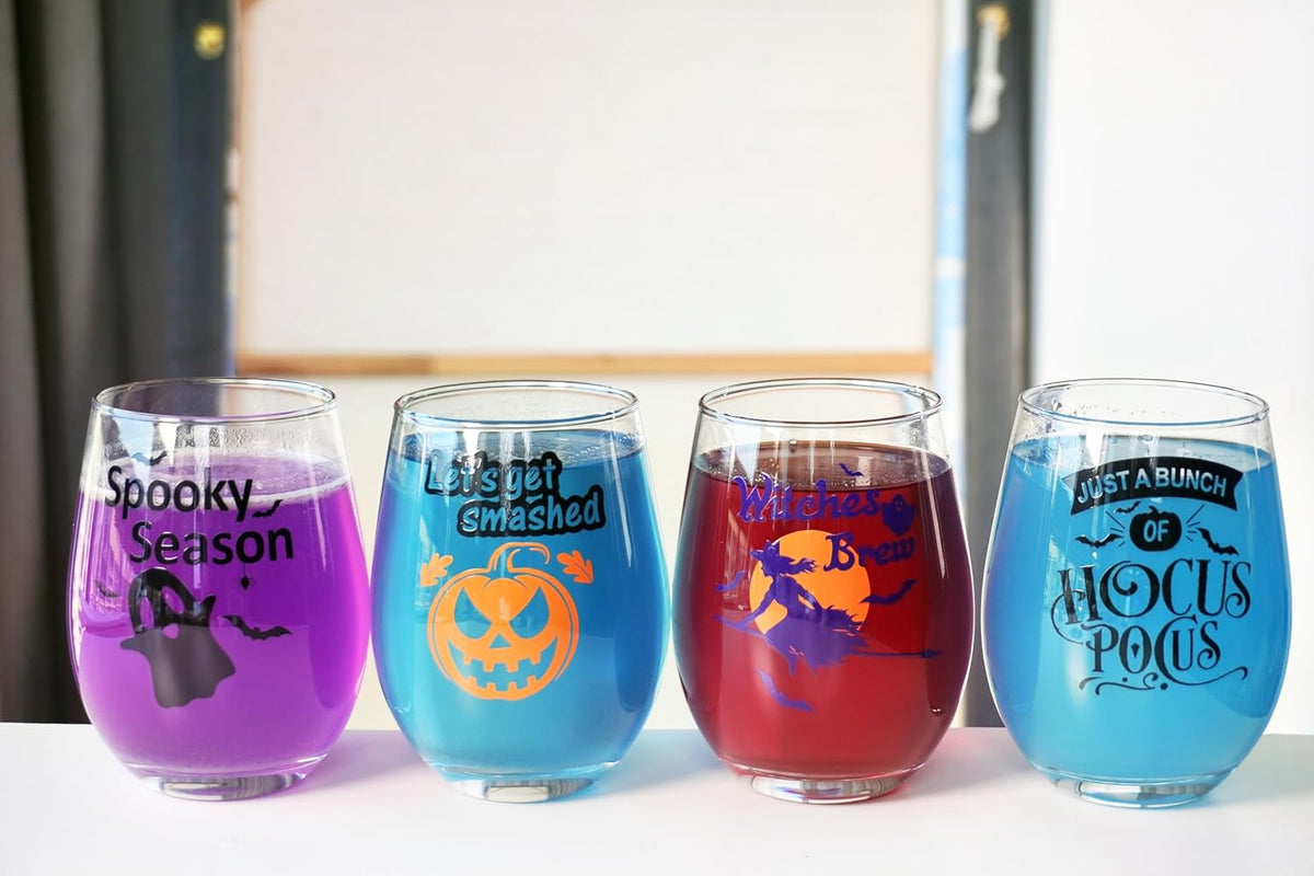 Halloween Stemless Wine Glass Set - 4 Pack, 18 oz - product image 3