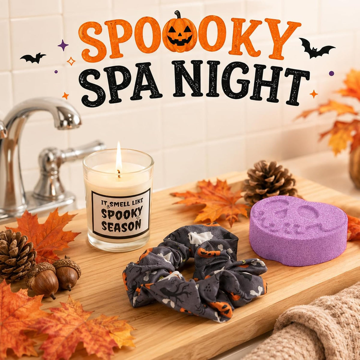 Black Halloween Boo Basket Gift Set with Blanket - product image 4
