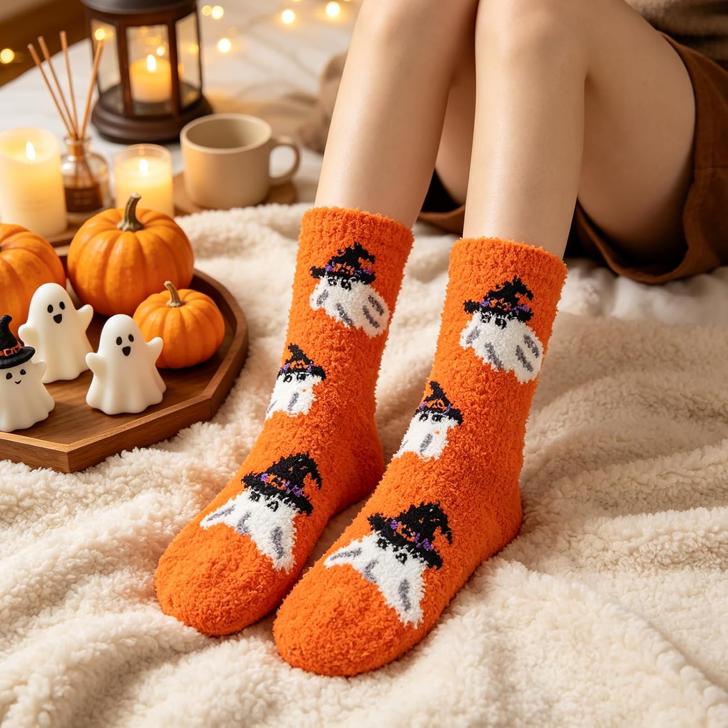 Orange Halloween Boo Basket for Women - 12 Piece - image 7