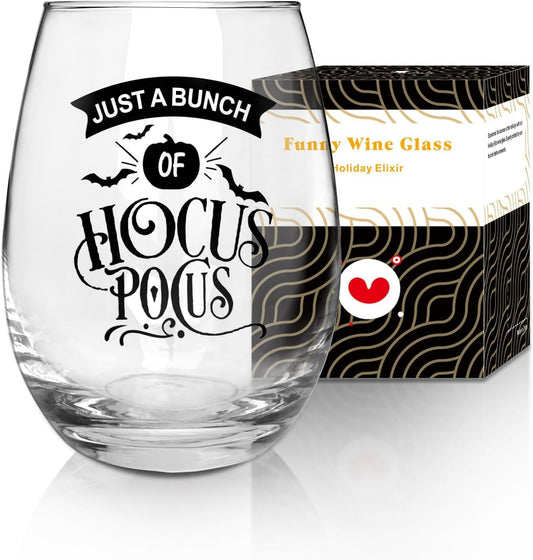 Hocus Pocus Halloween Stemless Wine Glass - 18 oz - product image 1