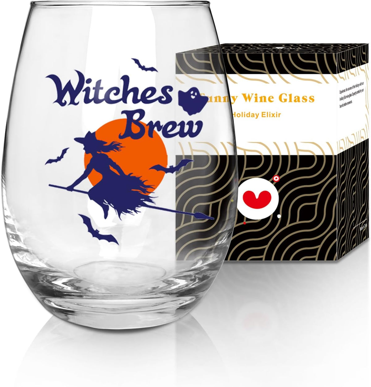 Witches Brew Halloween Stemless Wine Glass - 18 oz - product image 1