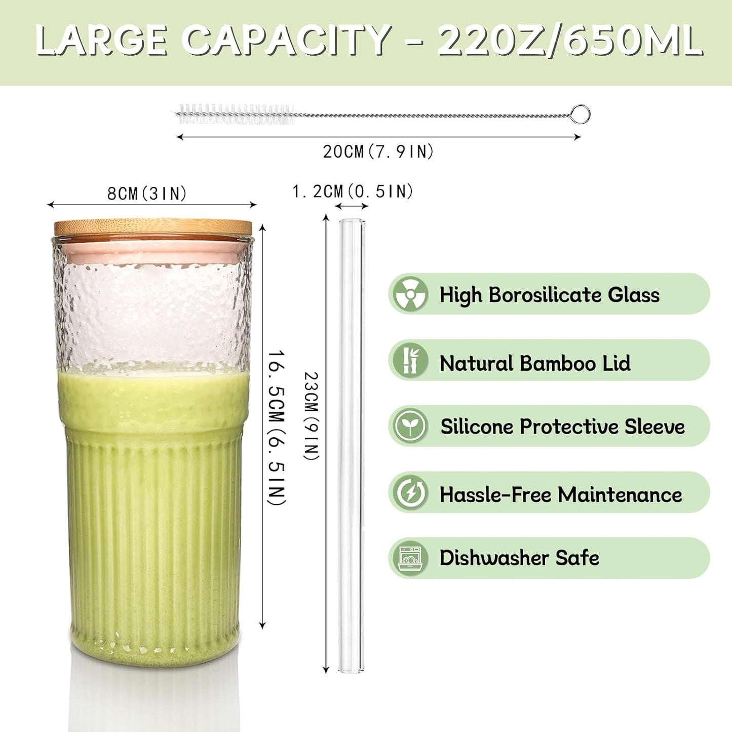 Bamboo Mason Jar - 22 oz product image 5