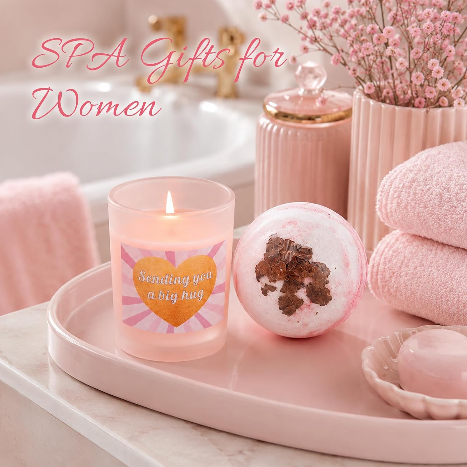 Pink Bow Self-Care Gift Basket for Women - image 5