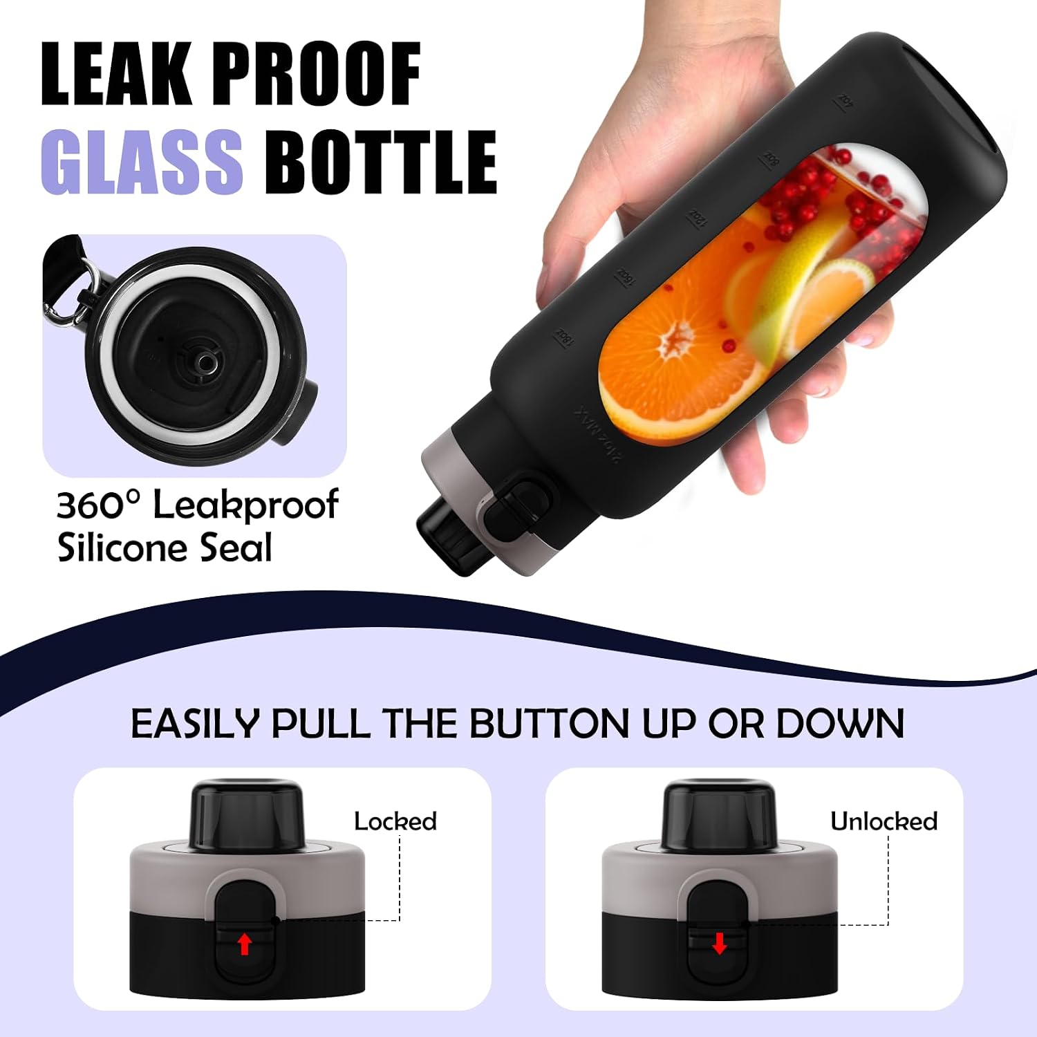 Glass Sports Water Bottle - 24 oz product image 4