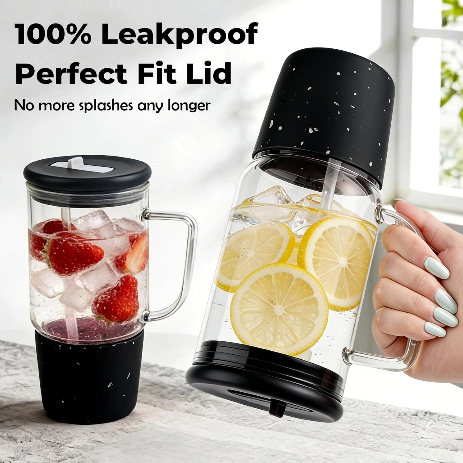 40oz Glass Tumbler with Handle - 40 oz product image 9