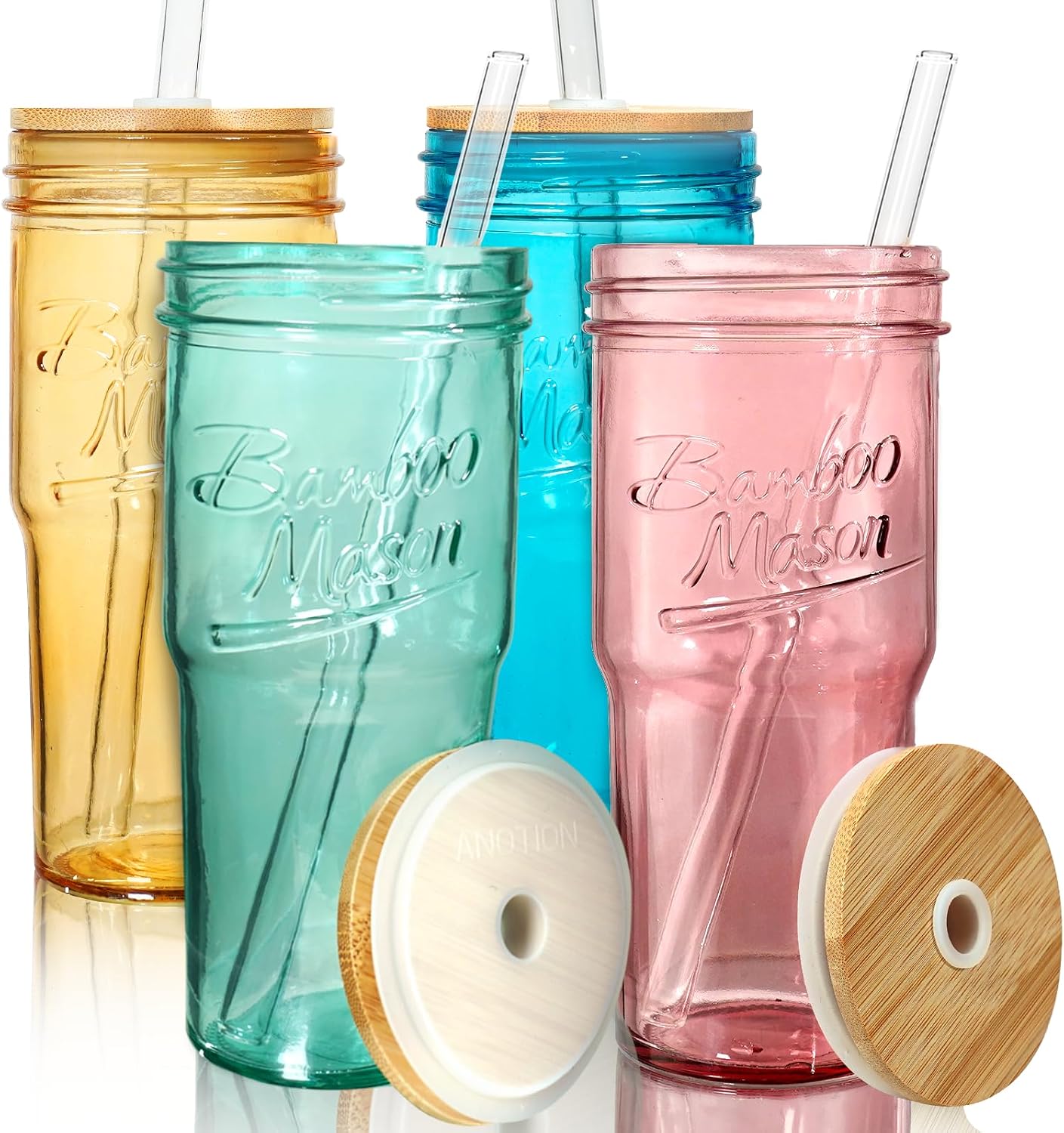 Bamboo Mason Jar - 24 oz product image 1