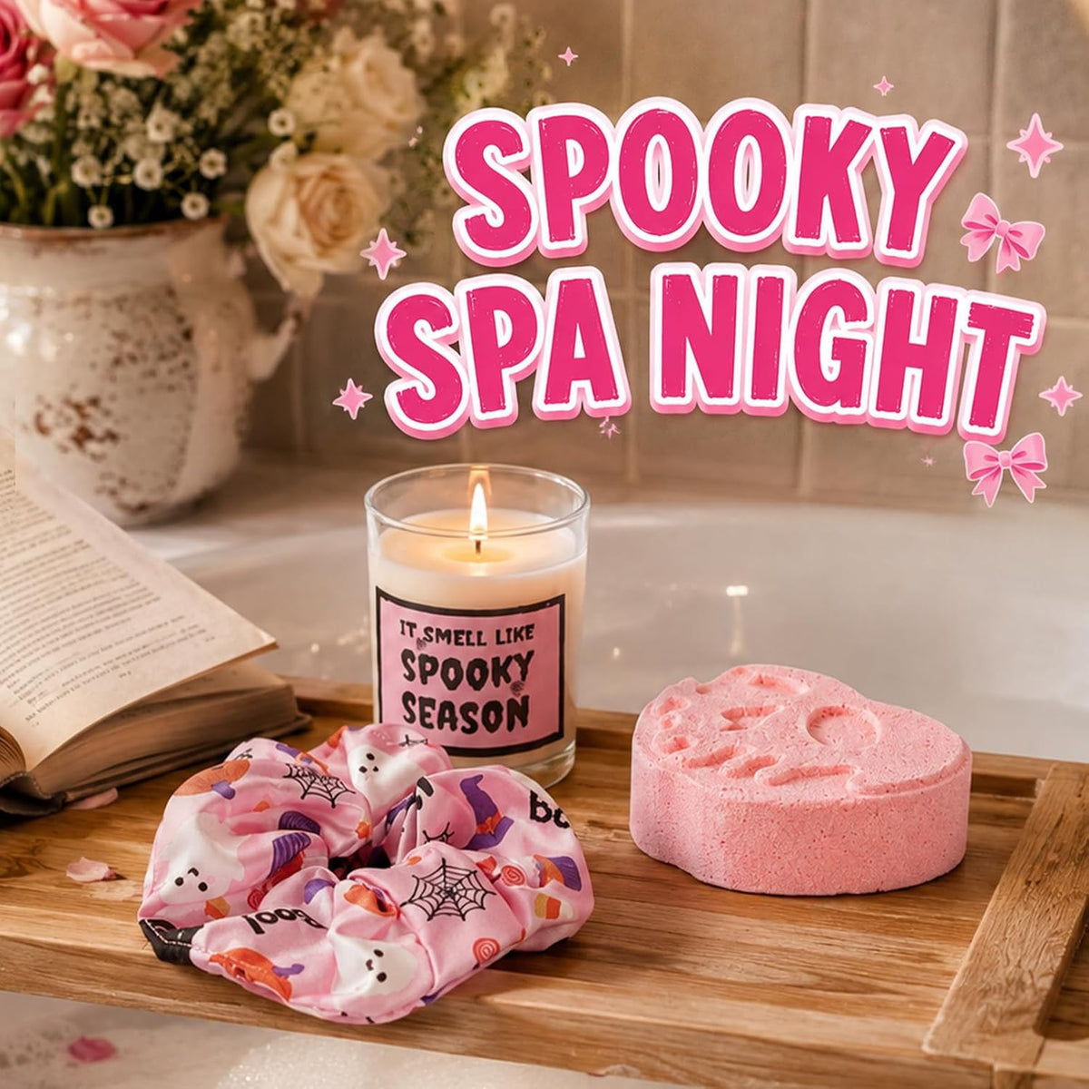 Pink Halloween Boo Basket Gift Set with Blanket - product image 4
