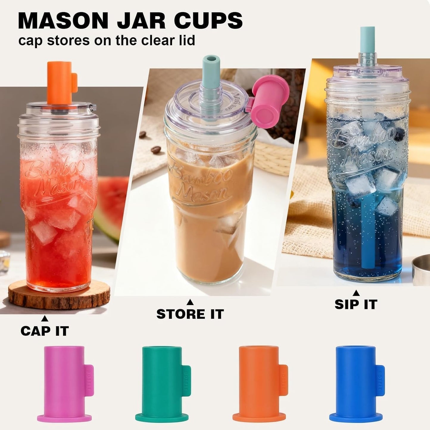 Leakproof Bamboo Mason Jar - 22 oz product image 10