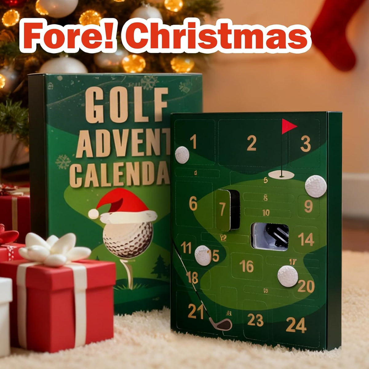 ONEHAUS Green Golf Advent Calendar - 24 Days - product view 3
