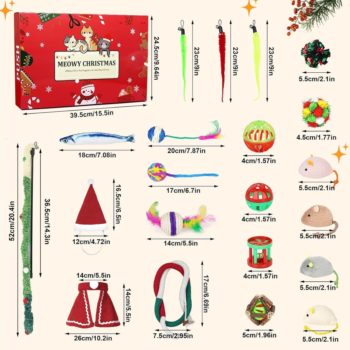 ANOTION Cat Toy Advent Calendar - 24 Days - product view 3