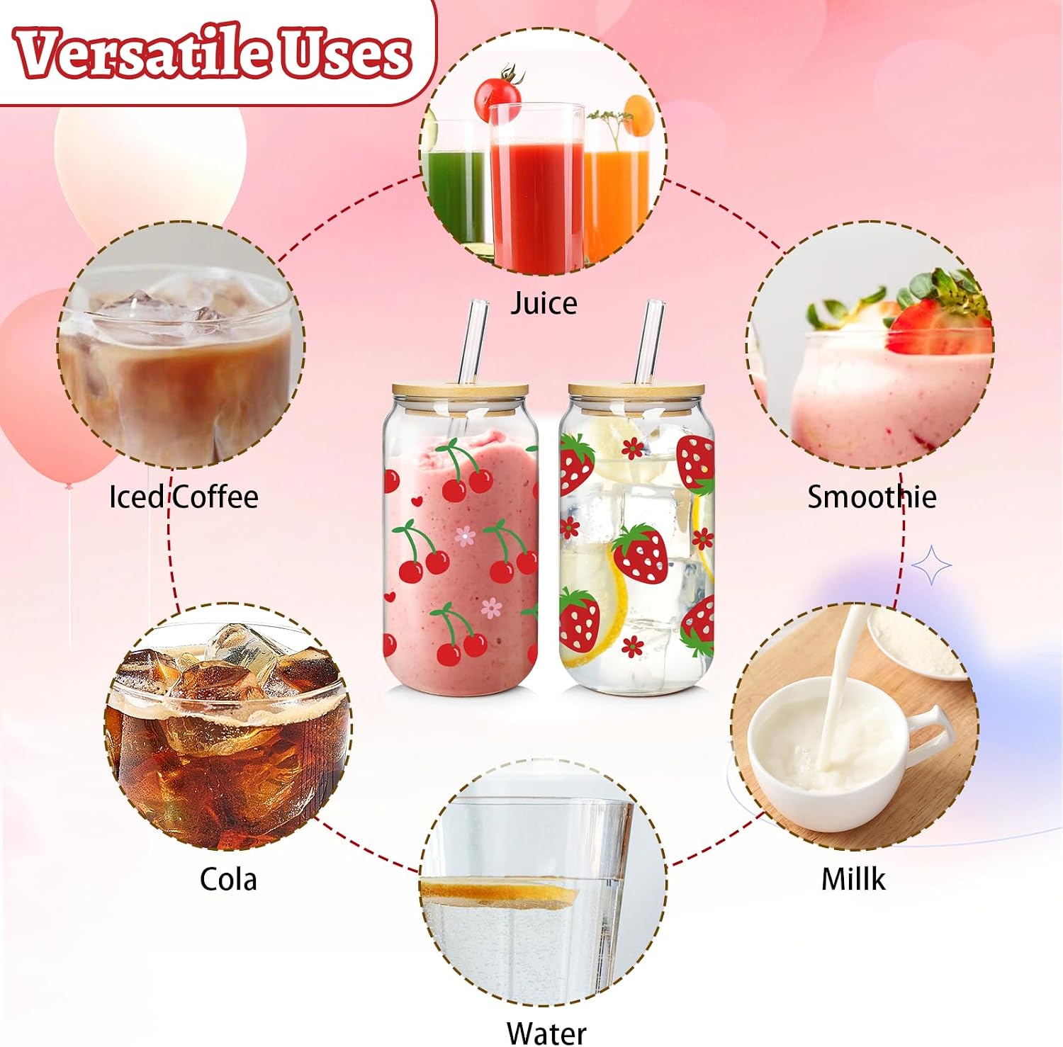 B0DT3WTX9G|Cherry & Strawberry 18 oz glass cup 2 pack|image-3