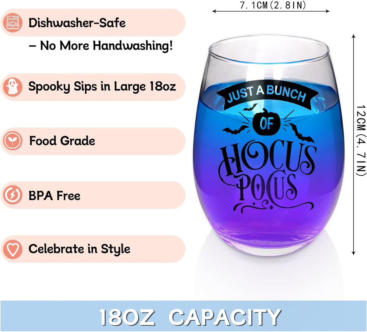 Halloween Stemless Wine Glass Set - 4 Pack, 18 oz - product image 2