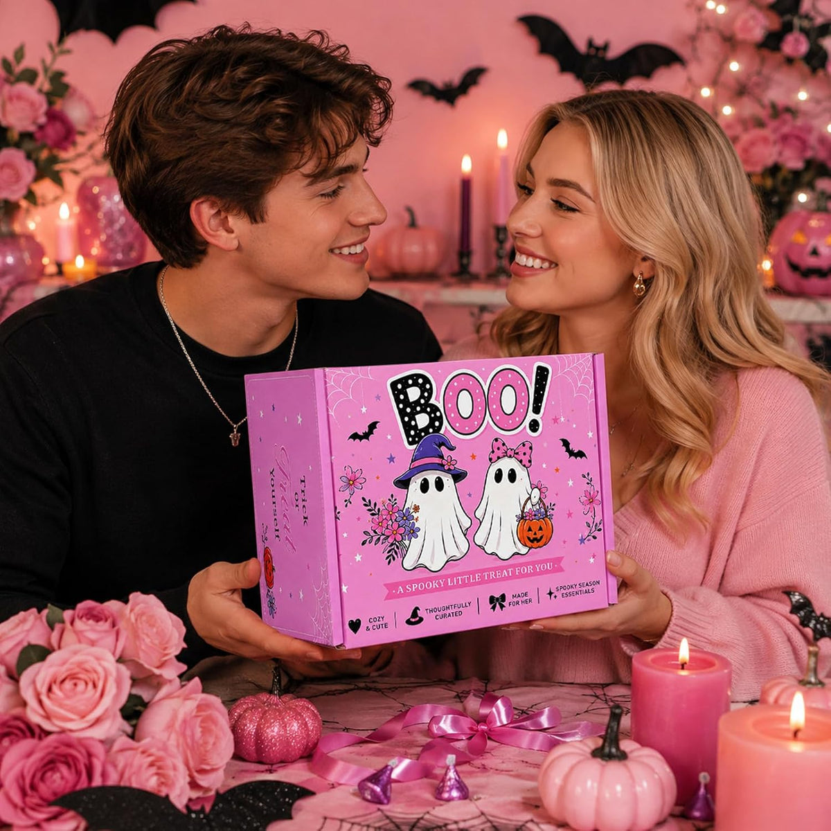 Pink Halloween Boo Basket Gift Set with Blanket - product image 7
