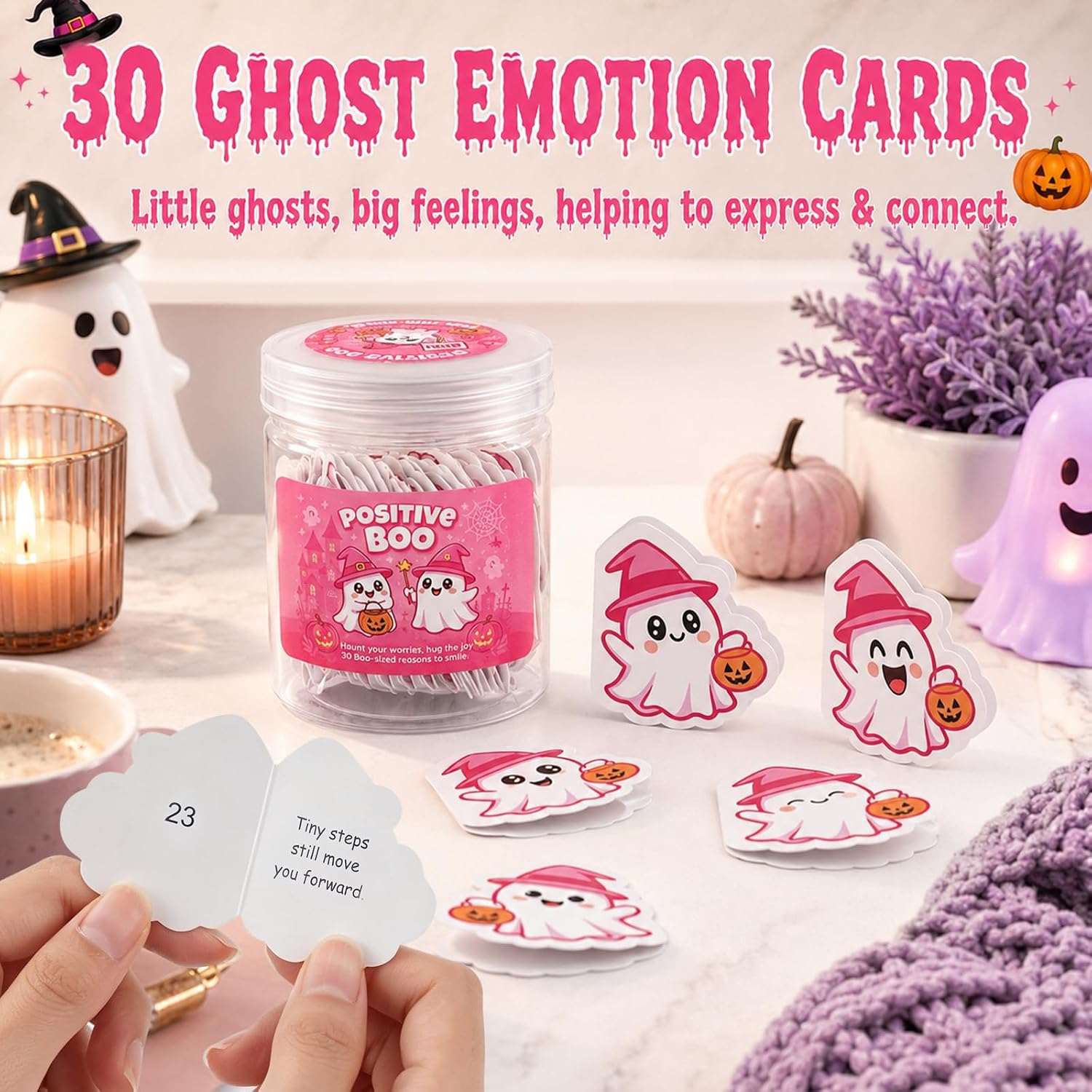 Pink Halloween Boo Basket for Women - 12 Piece - image 5