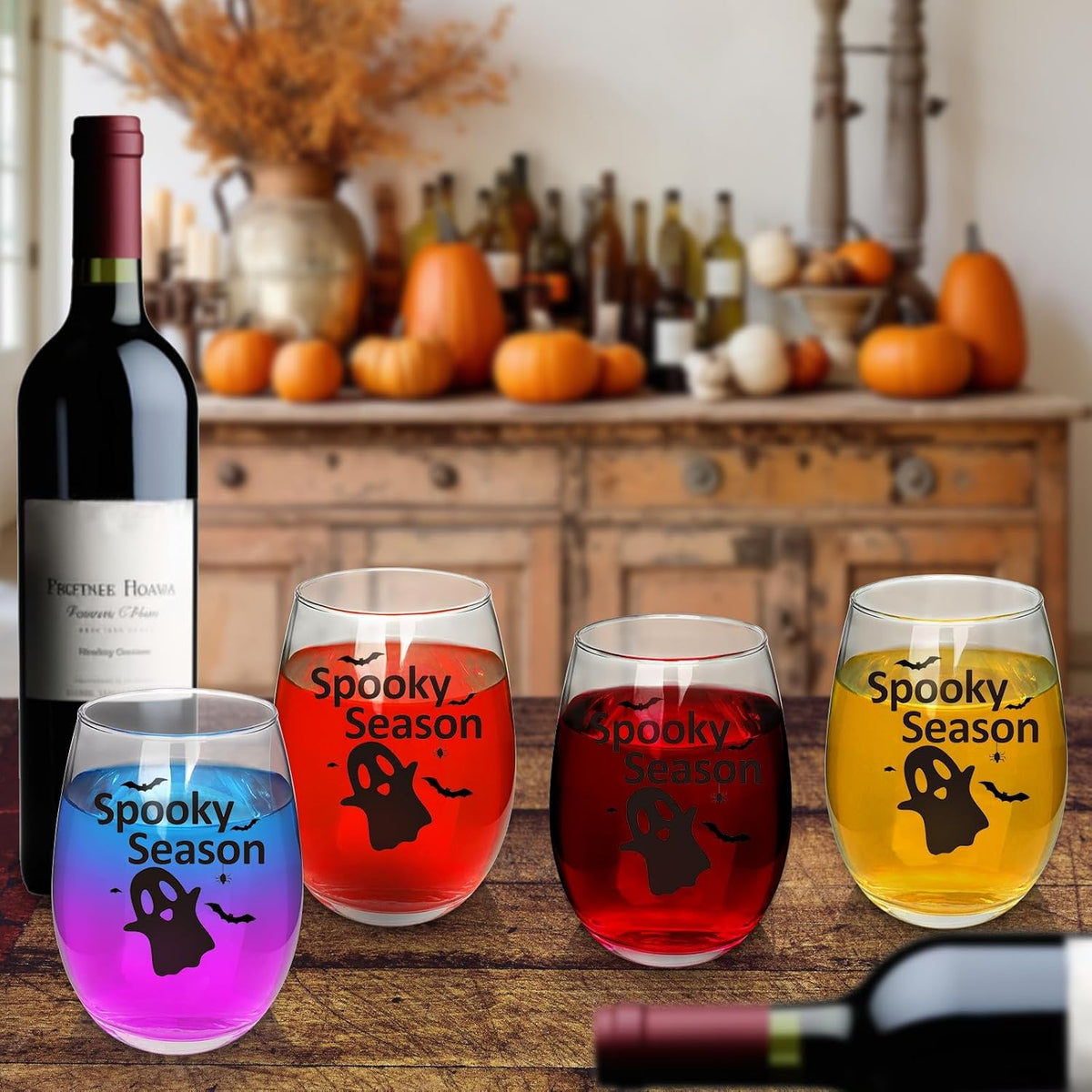 Spooky Season Ghost Halloween Stemless Wine Glass - 18 oz - product image 4