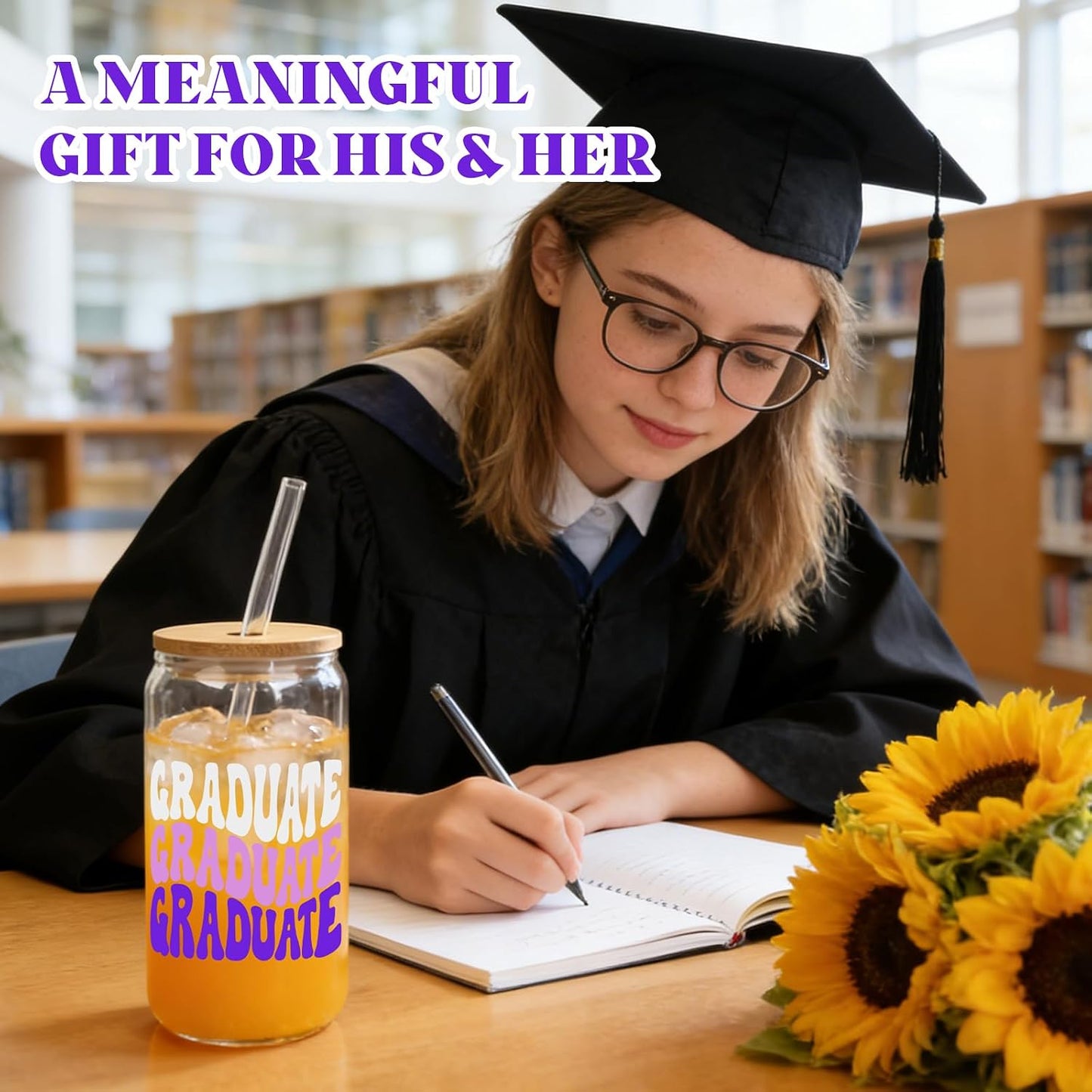 Graduation Glass Cup - 18 oz product image 4