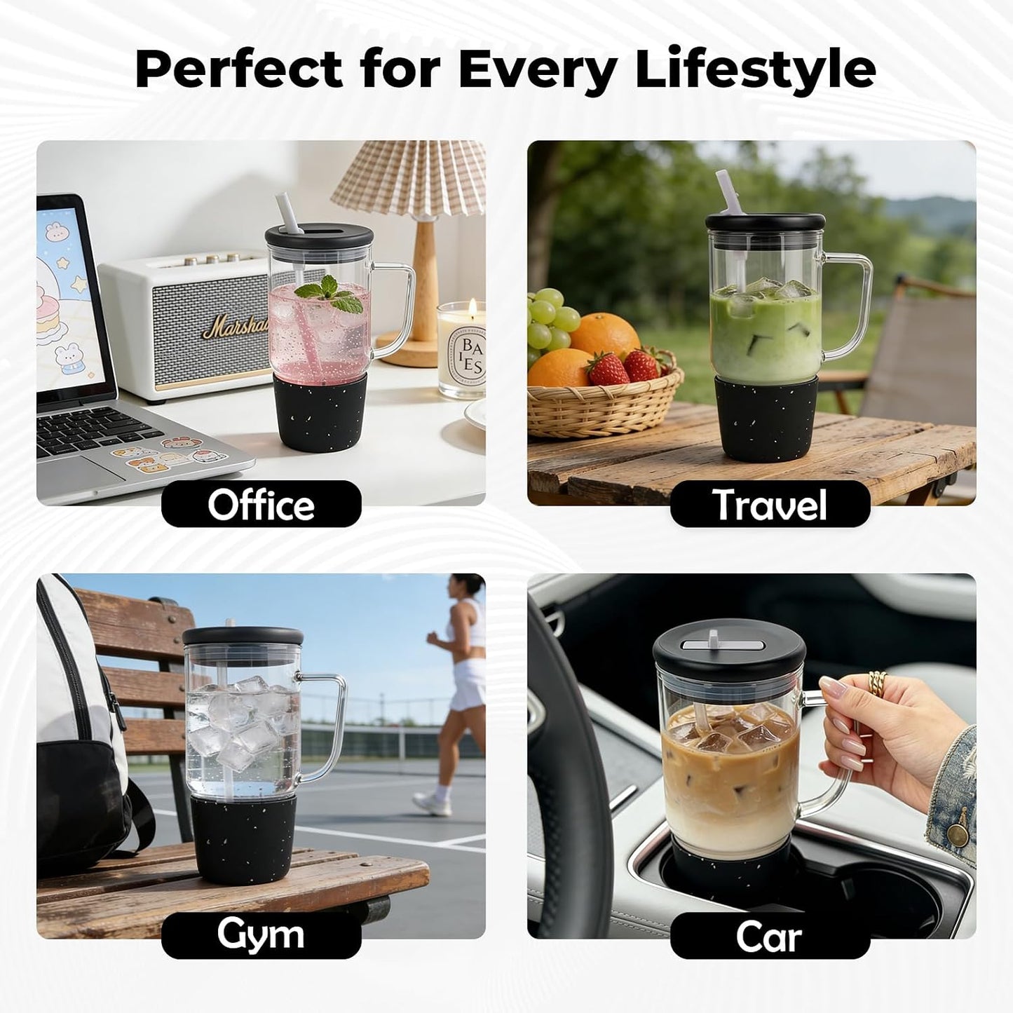 40oz Glass Tumbler with Handle - 40 oz product image 6