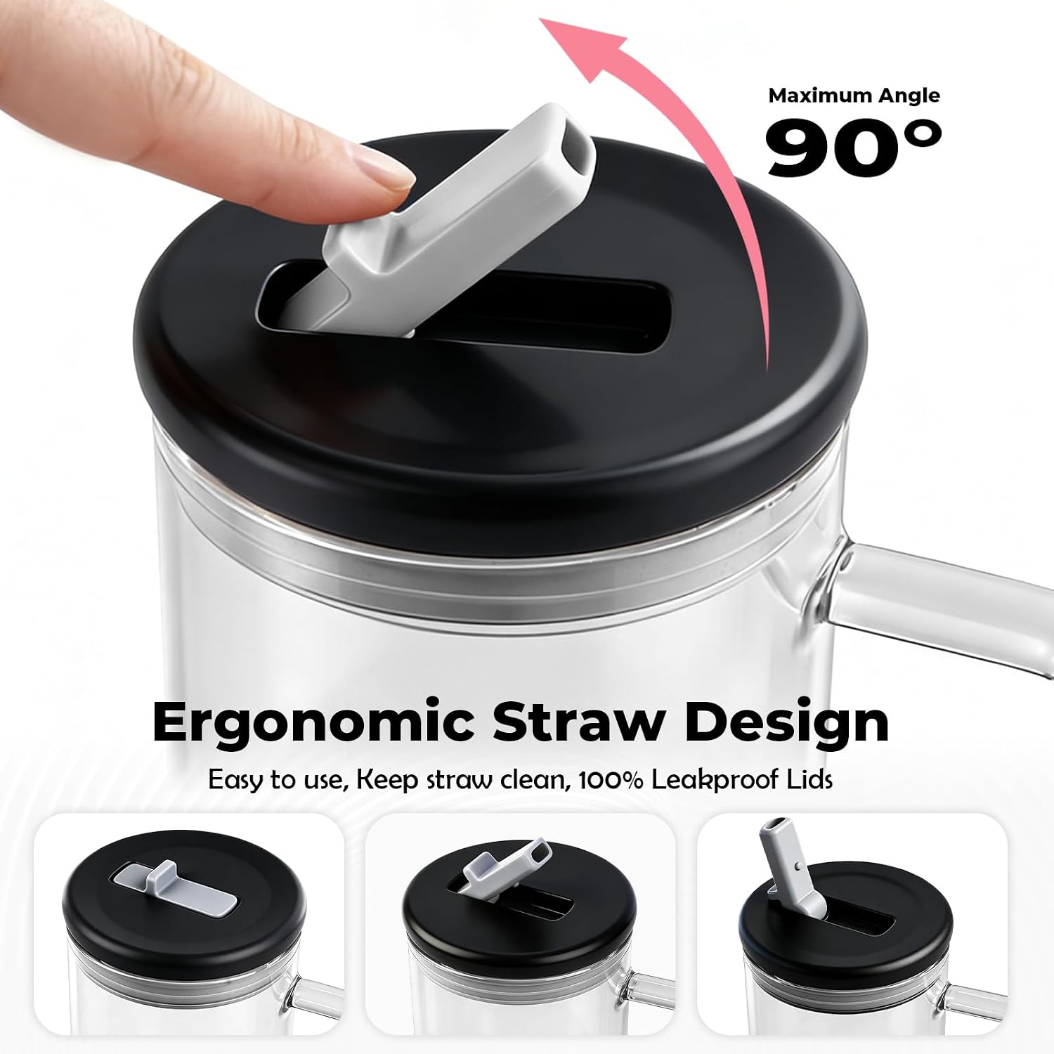 40oz Glass Tumbler with Handle - 40 oz product image 5
