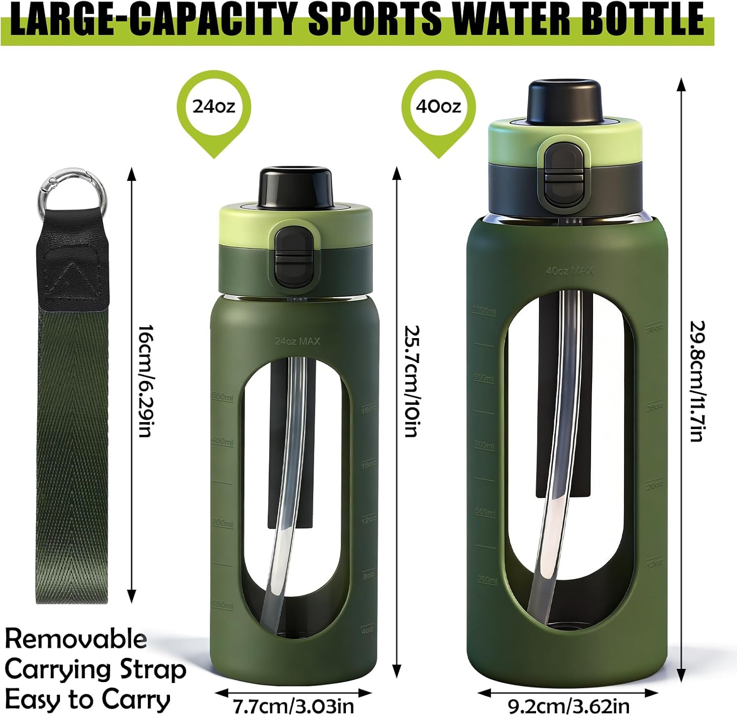 Glass Sports Water Bottle - 24 oz product image 10