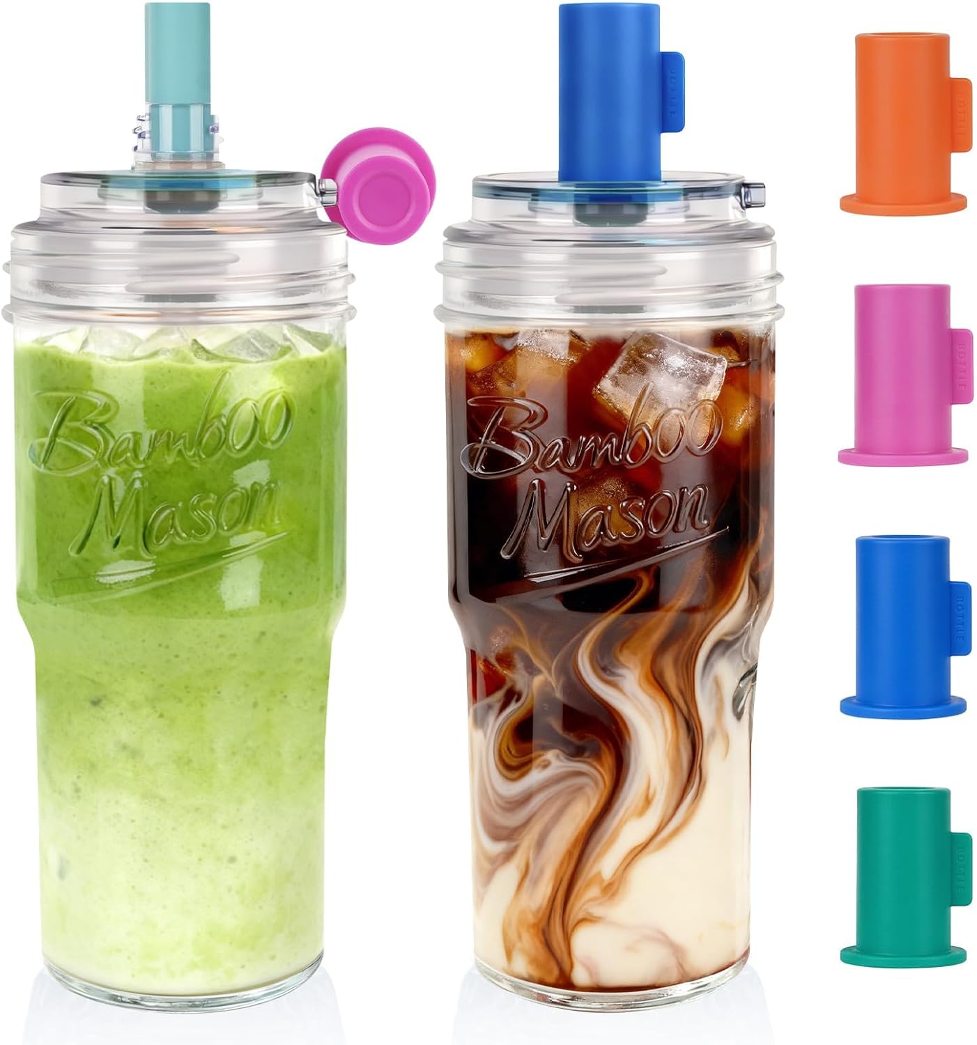 Leakproof Bamboo Mason Jar - 22 oz product image 1
