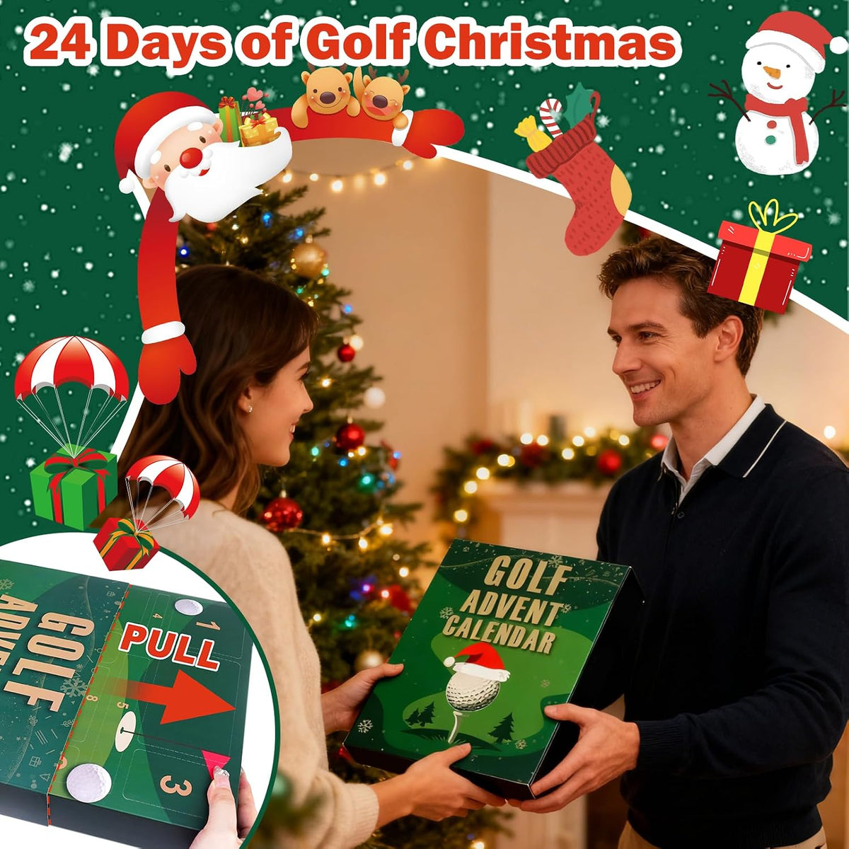 ONEHAUS Green Golf Advent Calendar - 24 Days - product view 7