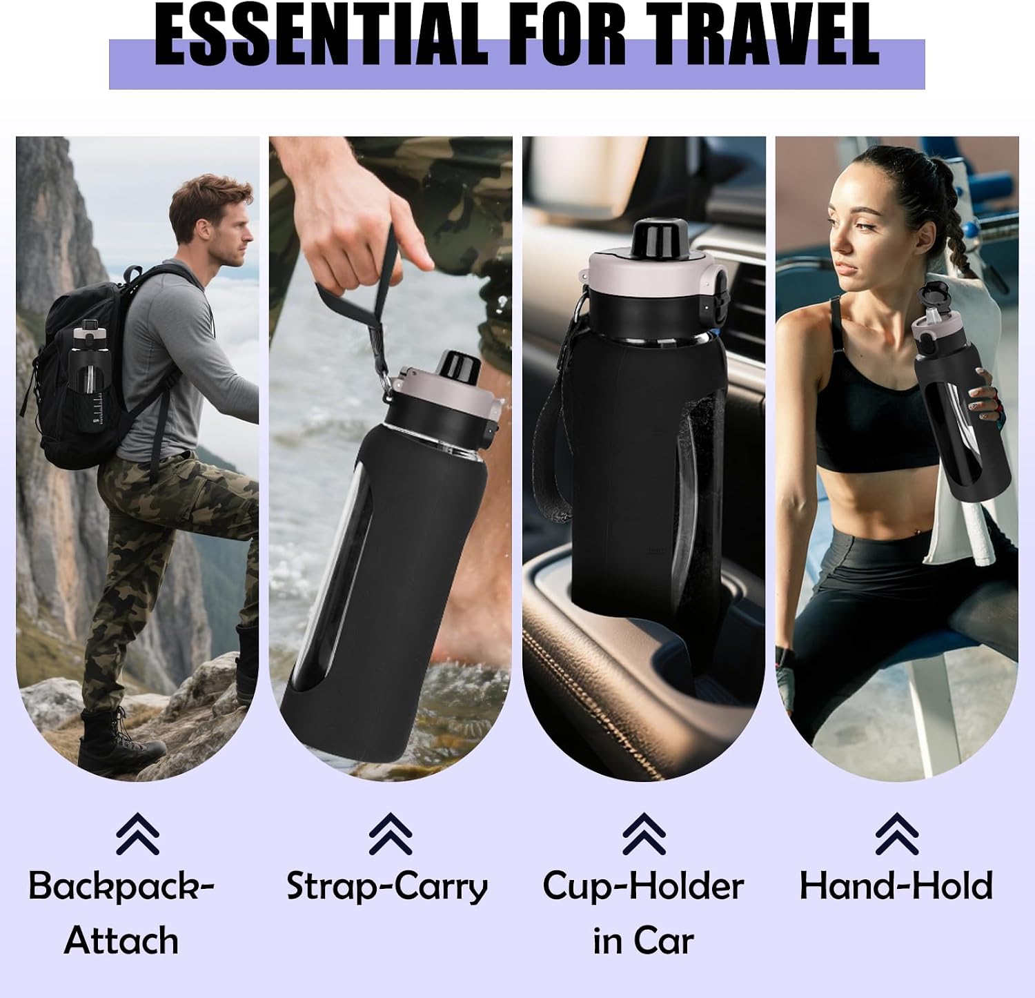 Glass Sports Water Bottle - 40 oz product image 7