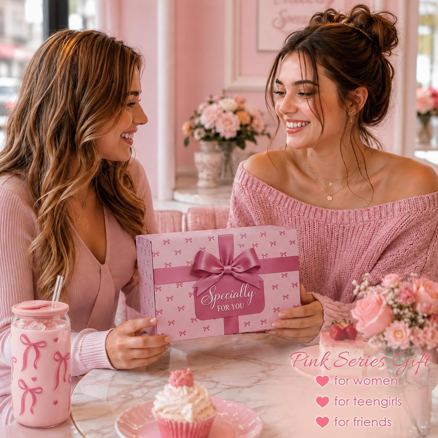 Pink Bow Self-Care Gift Basket for Women - image 8