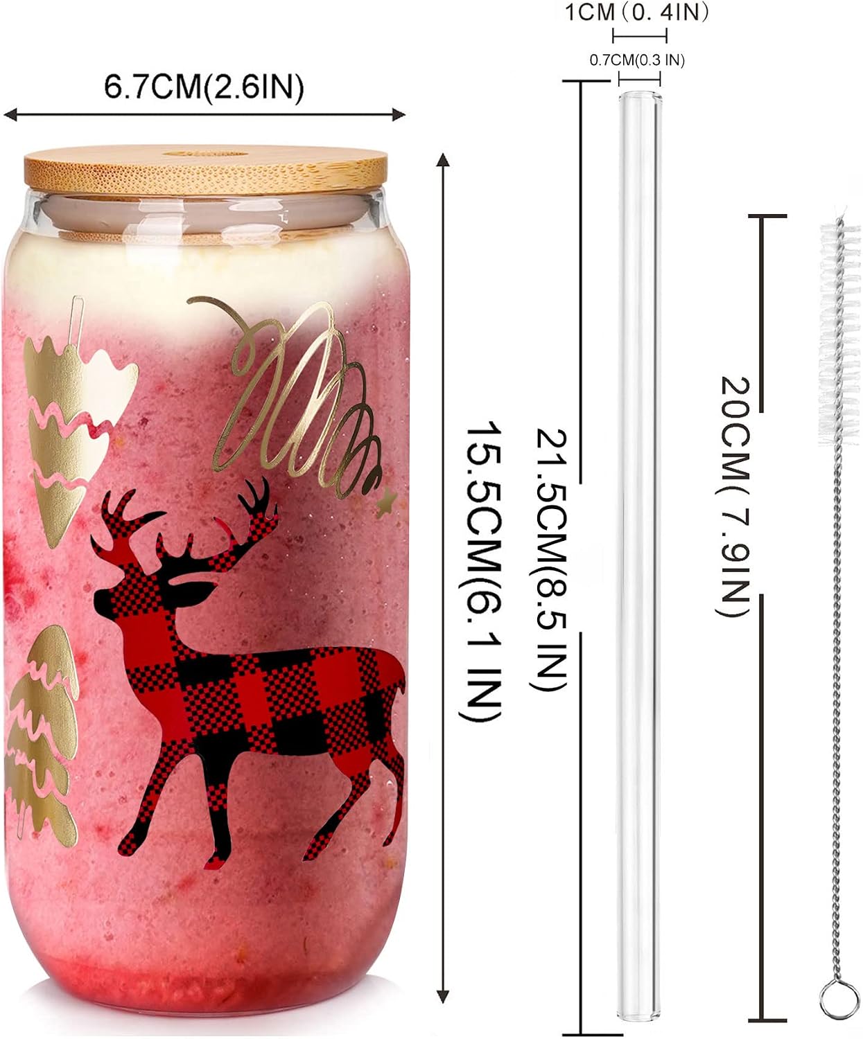Christmas Can Glass - 18 oz product image 2