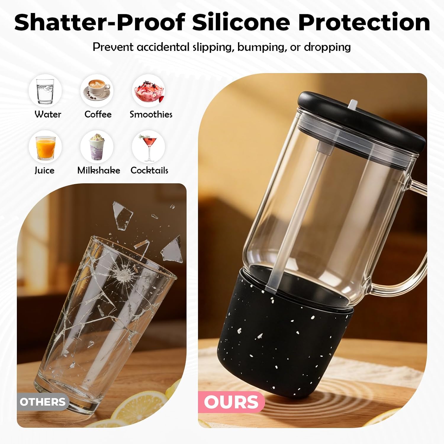 40oz Glass Tumbler with Handle - 40 oz product image 7