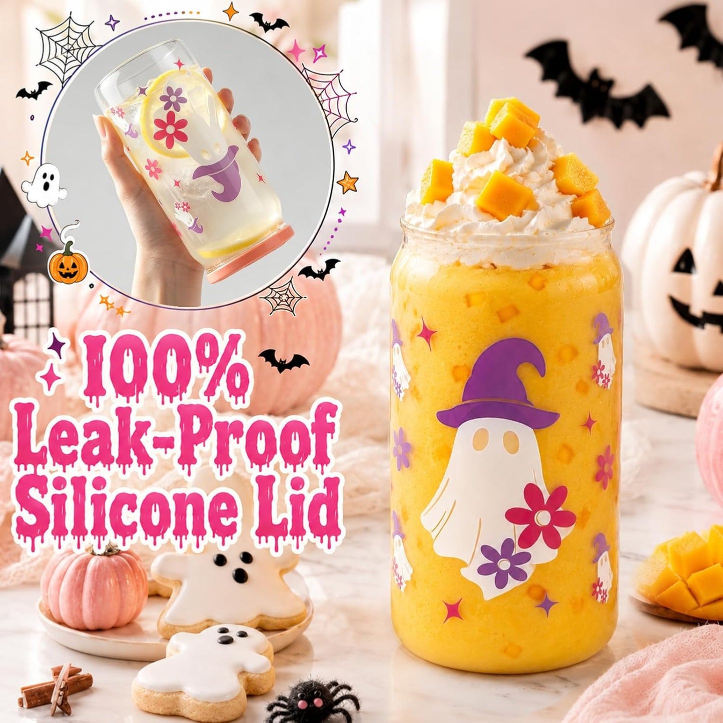 Pink Halloween Boo Basket for Women - 12 Piece - image 4