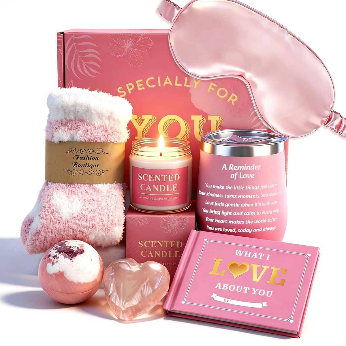 Pink Self-Care Gift Box with Insulated Tumbler - product image 1