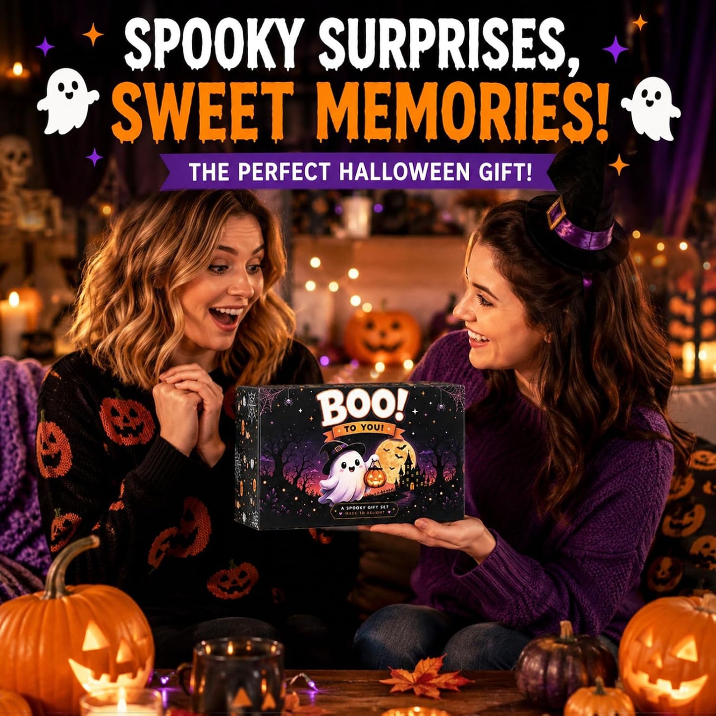 Black Halloween Boo Basket for Women - 12 Piece - image 8