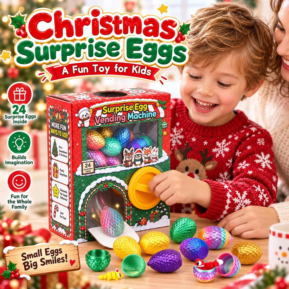 ONEHAUS Animal Egg Vending Machine Advent Calendar - 24 Eggs - product view 2
