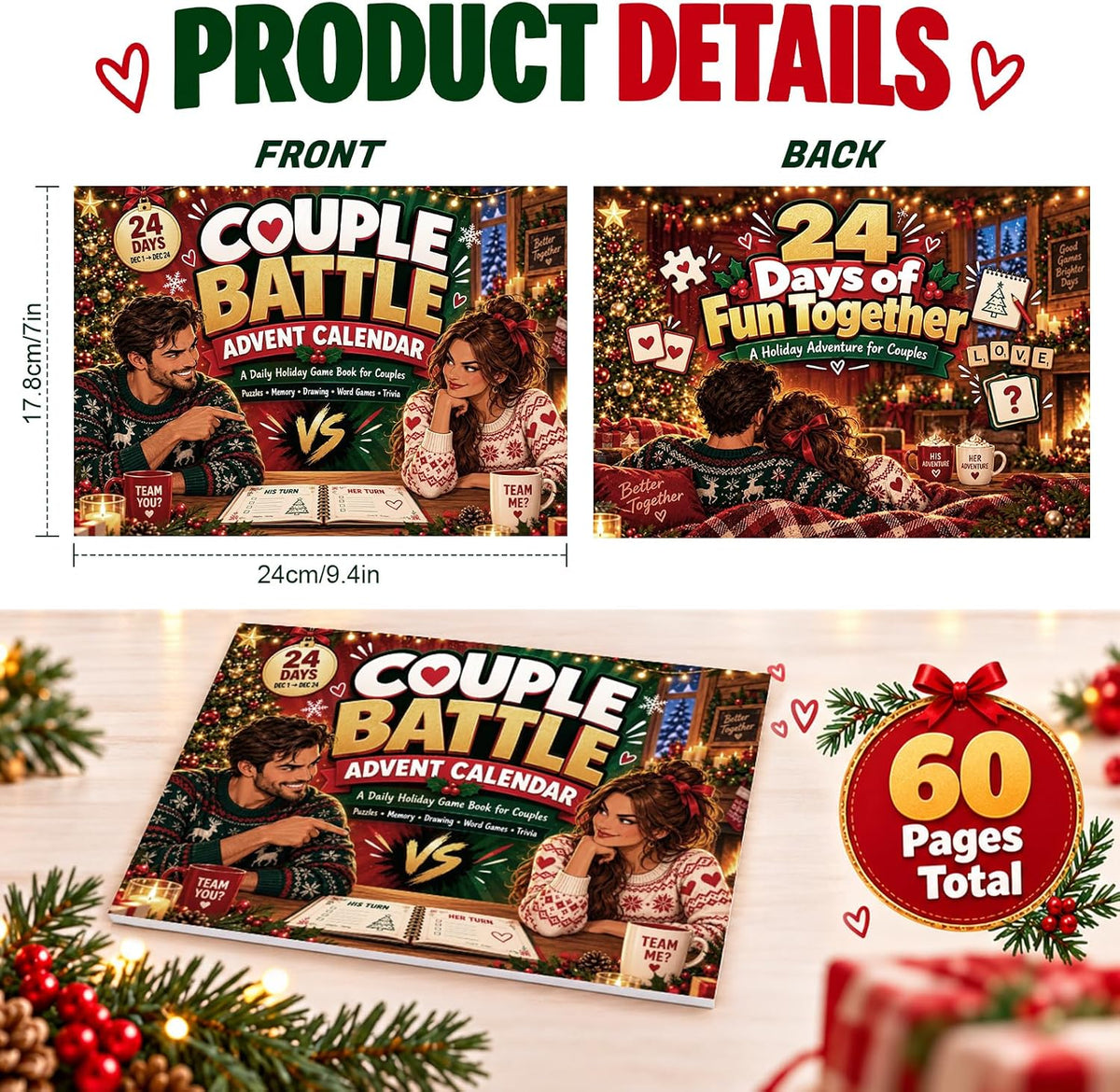 Mason Life Couples Challenge Advent Calendar - 24 Days - product view 3