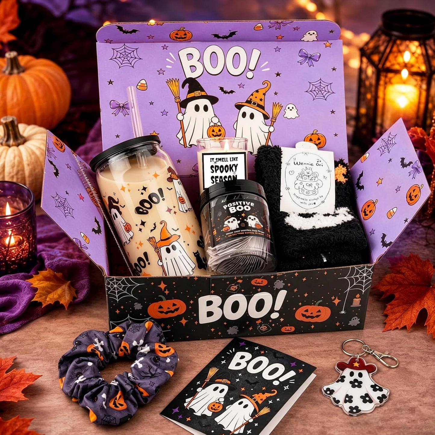 Black Halloween Boo Basket for Women - 12 Piece - image 2