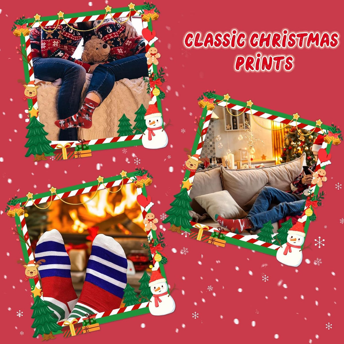 ANOTION Christmas Socks Advent Calendar for Men - 12 Pairs - product view 4