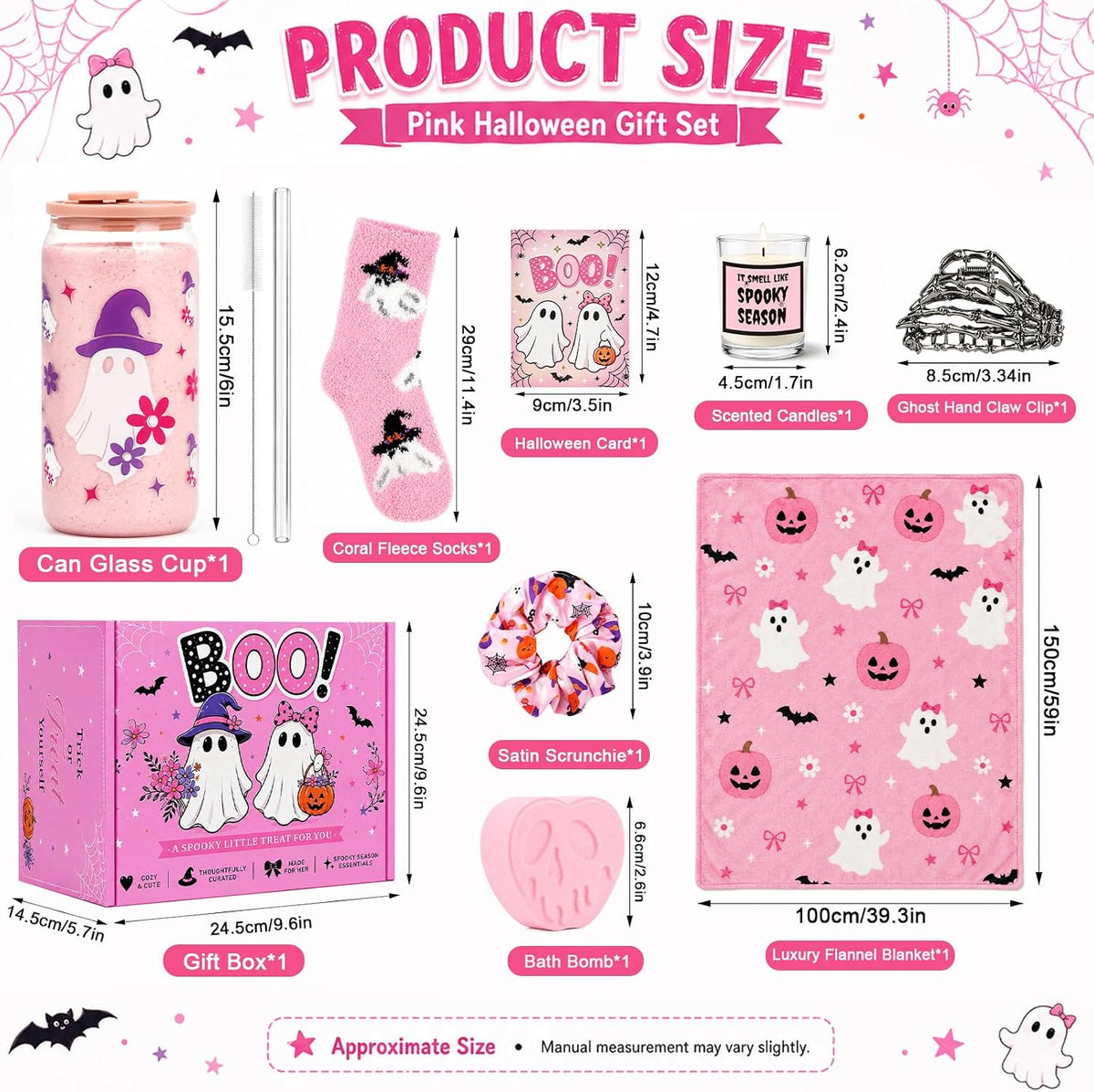 Pink Halloween Boo Basket Gift Set with Blanket - product image 2
