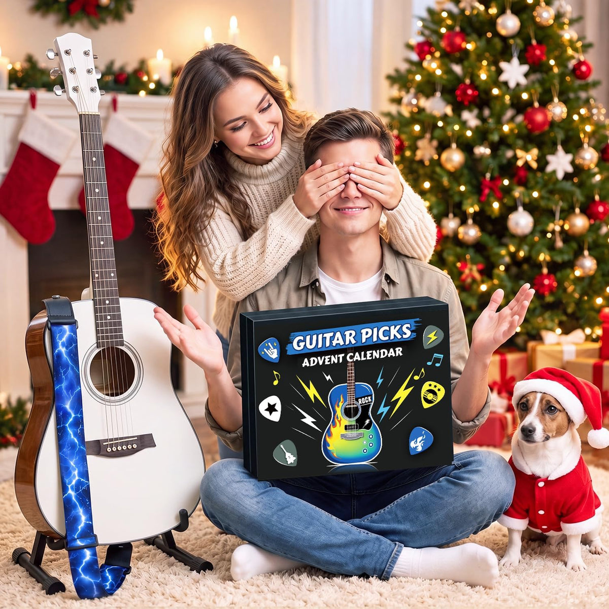 MOVINPE guitar picks Advent calendar, Christmas gift setting