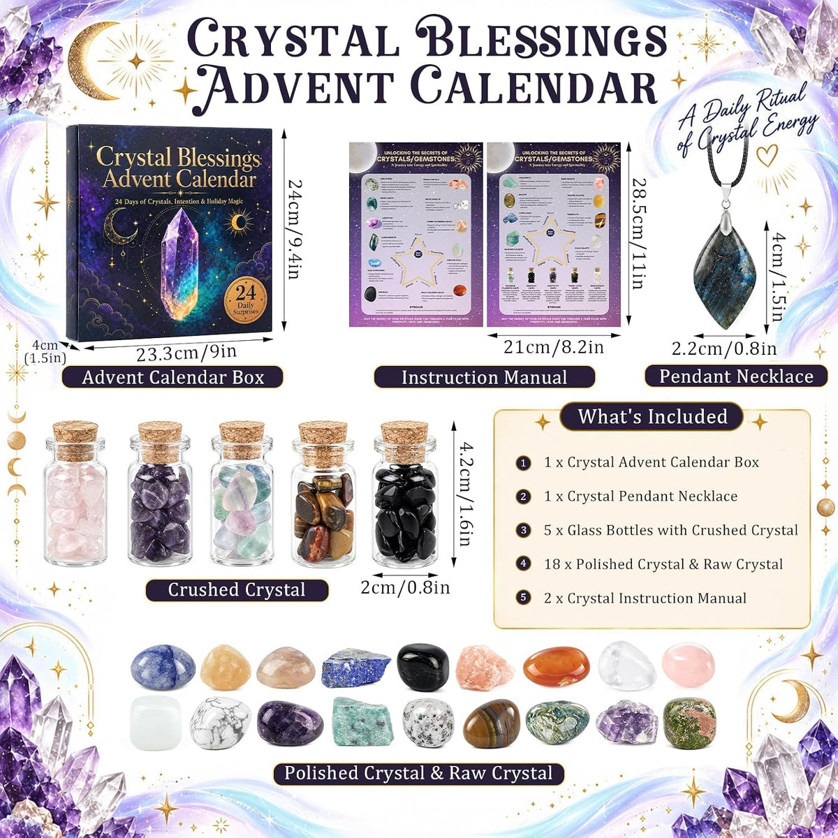 ONEHAUS Crystal Advent Calendar - 24 Days - product view 3