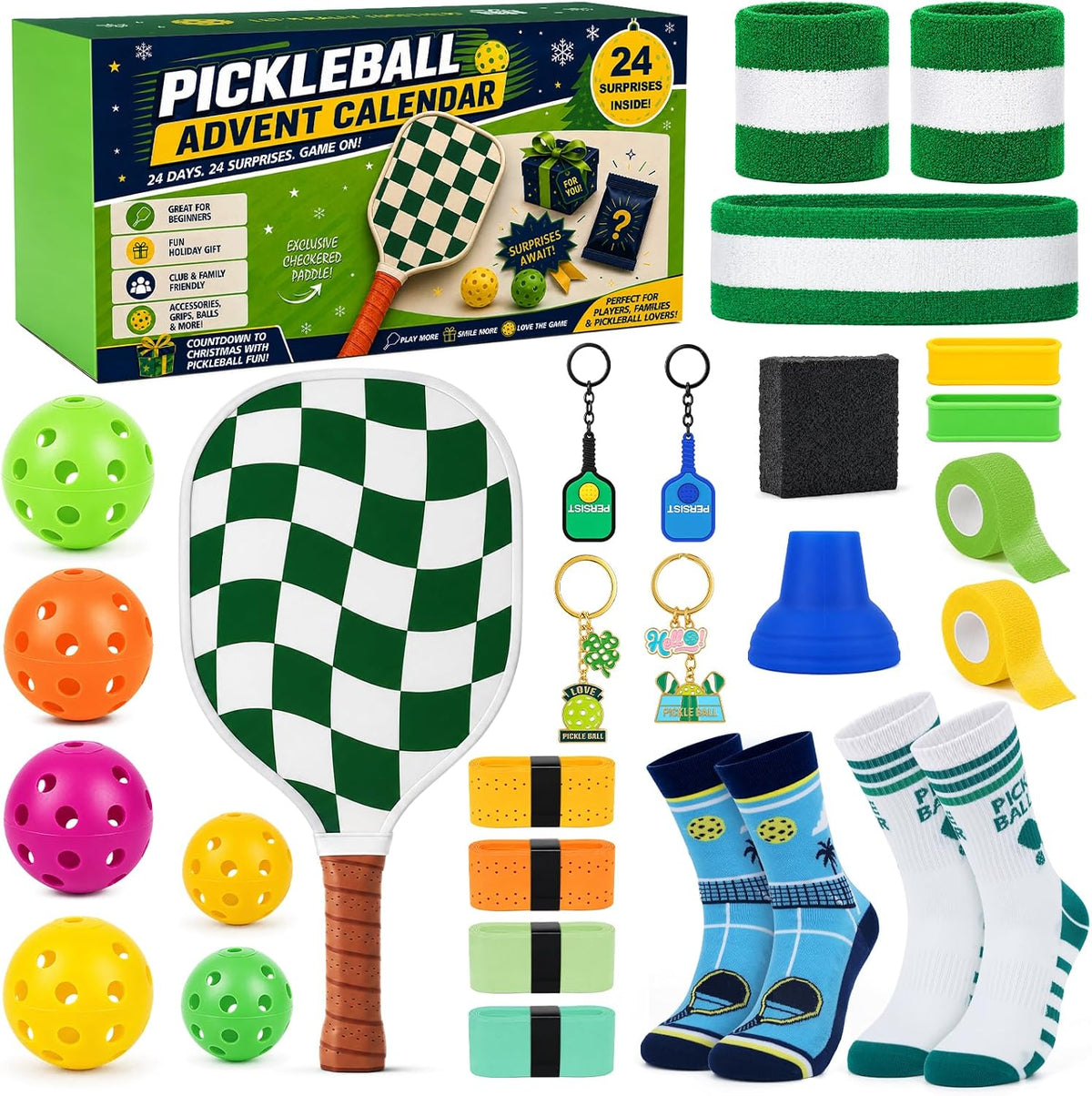 ONEHAUS Pickleball Advent Calendar - 24 Days - set and countdown packaging